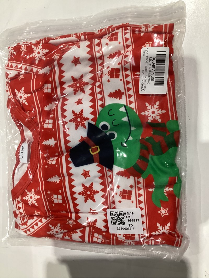 Condition photo showing New/Like New for baby boy christmas outfit 0 3 6 9 12 18 month newborn infant baby boy clothes animal print romper hat outfits 0-3 months red