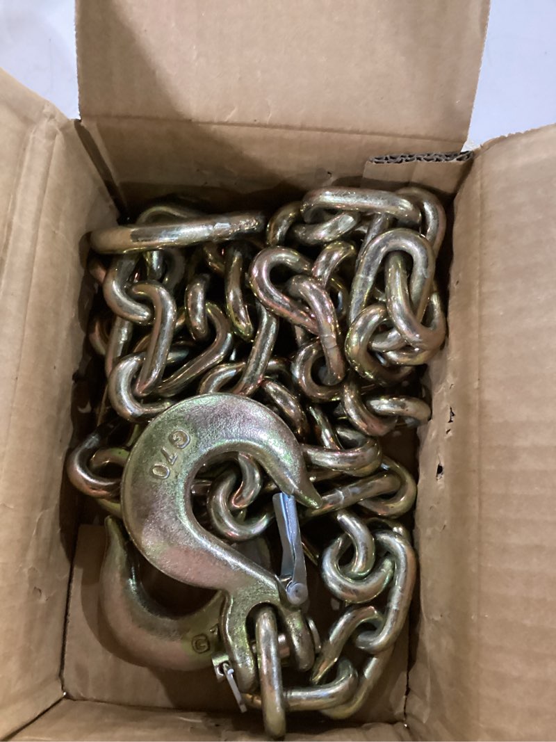 Condition photo showing Good Condition for 36" trailer safety chains with 5/16" hook for trailers boats fifth wheel safety tow chain (pack of 2)