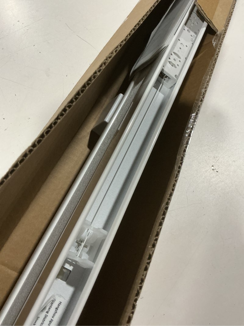 Condition photo showing As Is for lazblinds cordless cellular shades, no tools no drill blackout honeycomb shades pleated blinds for windows, 34'' w x 36'' h, silver white blackout-silver white 34'' w × 36'' h