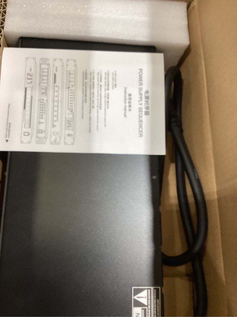 Condition photo showing New/Like New for depusheng 10 outlet power conditioner 10 amp 2000w audio digital power sequencer rack mount with precise real-time voltage display suitable for home ktv classroom stage studio - black?d228?