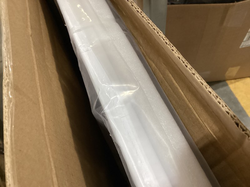 Condition photo showing New/Like New for cumbor 29.7-48" baby gate for stairs, mom's choice awards winner-dog gates for doorways, auto close safety pet gate for dogs indoor, easy install pressure mounted child gate with walk thru door, white white 29.7-48"w x 30.5"h