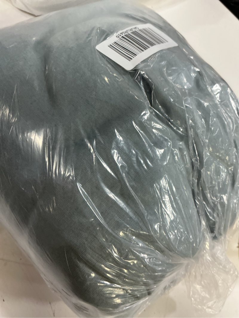 Condition photo showing Good Condition for european linen duvet cover, full/queen, dusty blue