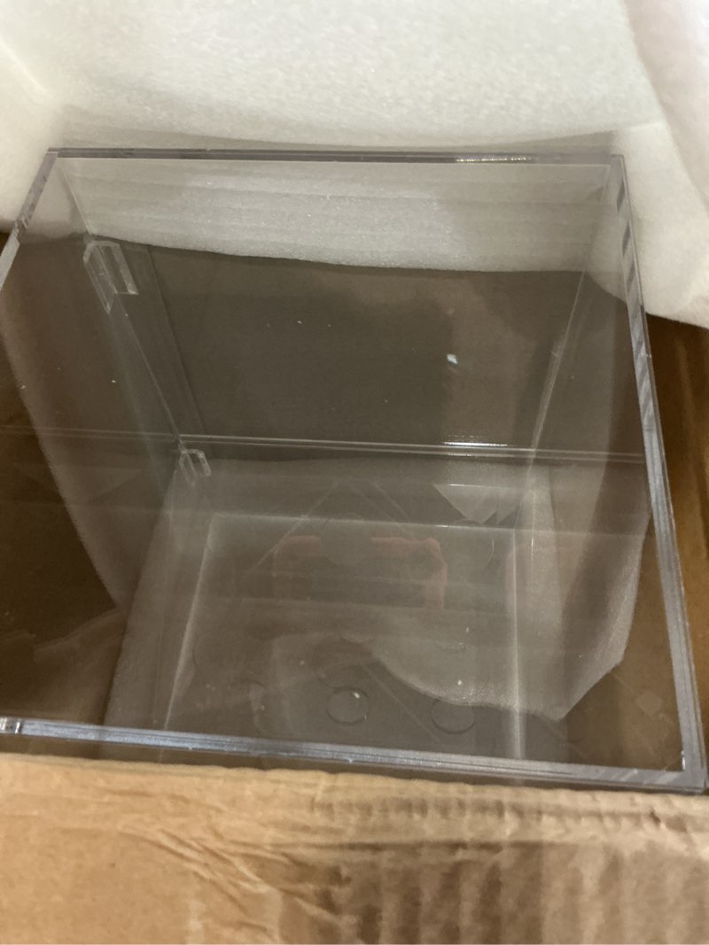Condition photo showing Good Condition for croblissful acrylic ice cream cone holder 9 holes clear waffle cone cabinet transparent ice cream display case stand for bakeries coffee shops dessert shops(11.81 x 8.66 x 8.66 inches)