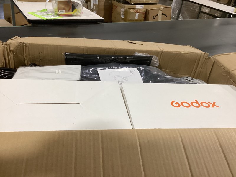 Condition photo showing New/Like New for Godox SL60II-D LED Video Light Kit 2Pack Continuous Light Set, Square Grid Softbox,Light Stand, Remote Control & Honeycomb Grid for Studio Video Recording, Filming, Podcast (2PCS)