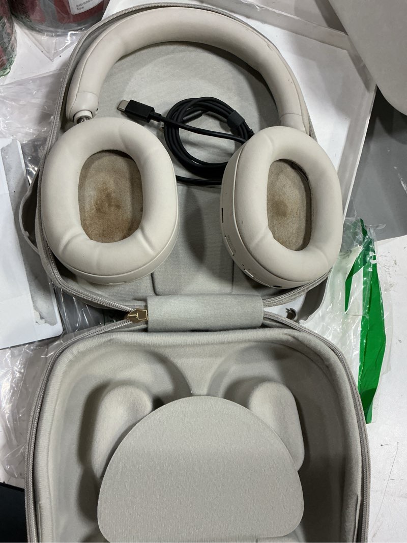 Condition photo showing As Is for sony wh-1000xm5 the best wireless noise canceling headphones with auto noise canceling optimizer, crystal clear hands-free calling, and alexa voice control, silver