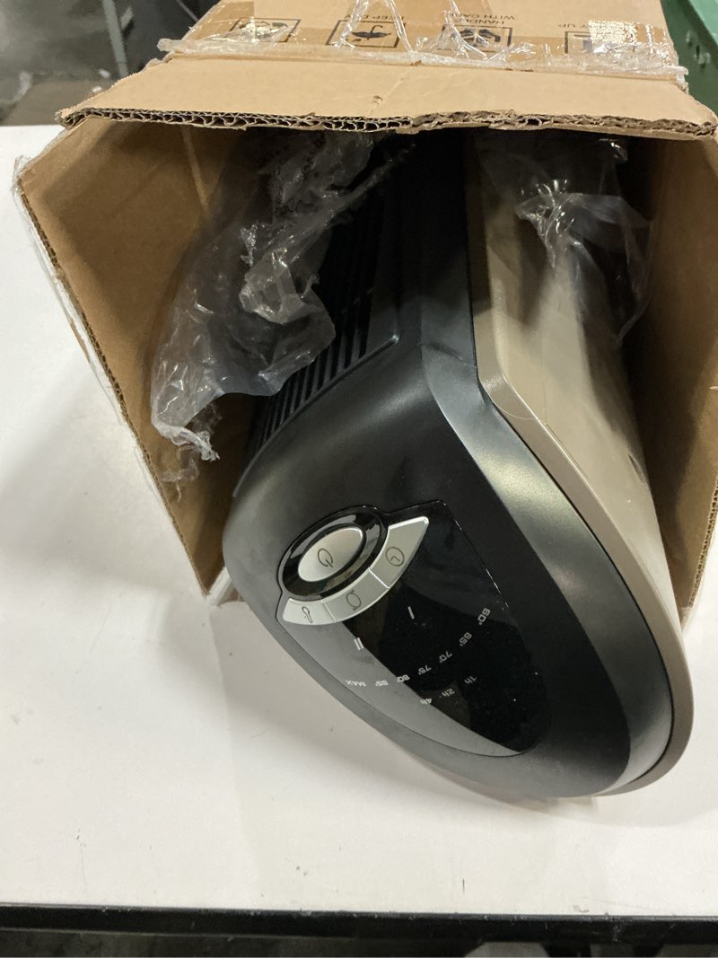 Condition photo showing As Is for Lasko - Portable Ceramic Tower Space Heater with Remote Control - Black/Silver