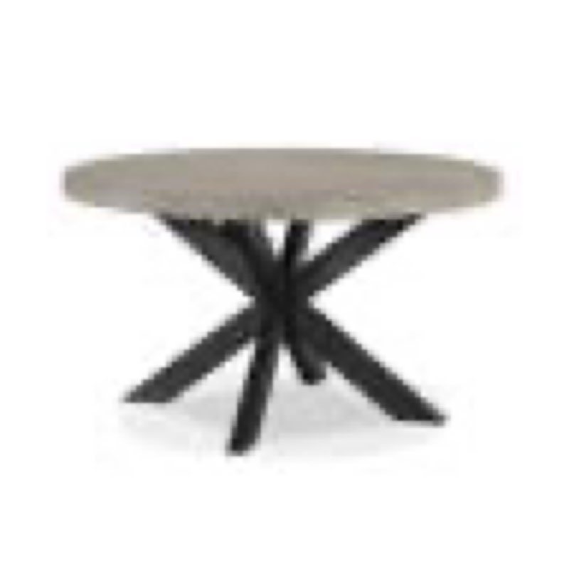 (Incomplete)(similar)1Pc Round Dining Table Two-Tone Finish Light Woodgrain Top Rustic Charm Sculptural Base