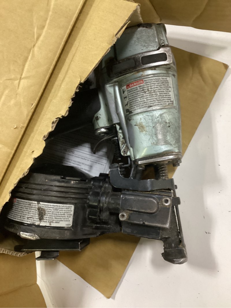 Condition photo showing As Is for metabo hpt nv45ab2m 16 degree 1-3/4 in. coil roofing nailer