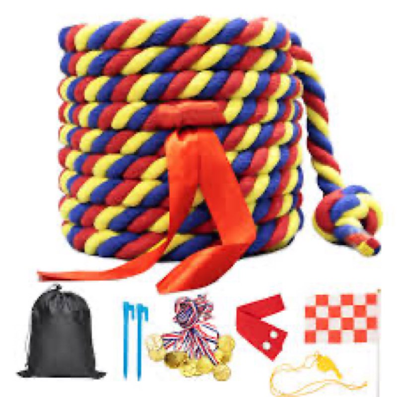tug of war rope for kids and adults, 20 ft tug a war rope for outdoor games field day family reunion party games, summer outside yard backyard lawn picnic games, team building games brand: gulymna
