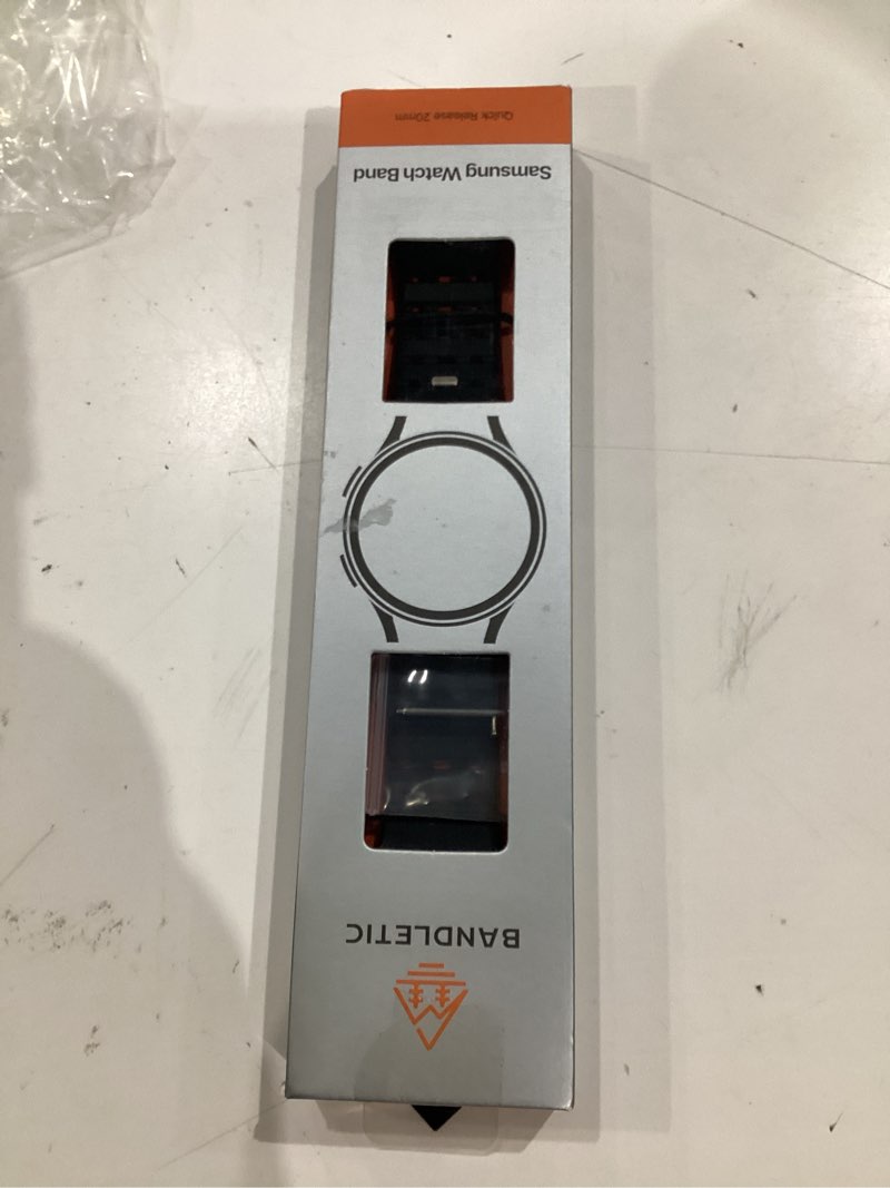 Condition photo showing As Is for bandletic magnetic silicone band compatible with samsung galaxy watch 7 6 5 4 fe 40mm 44mm/for galaxy watch 6 4 classic 43mm 47mm 42mm 46mm/watch 5 pro 45mm, 20mm no gap sport strap for men women black