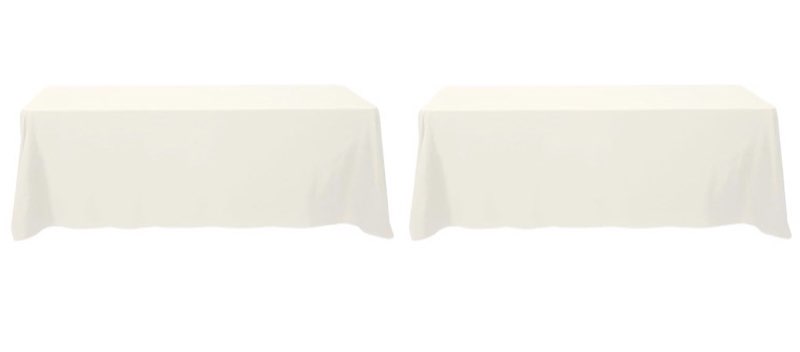 brillmax 2 pack ivory tablecloths 90 x 156 inch for 8ft rectangle tables