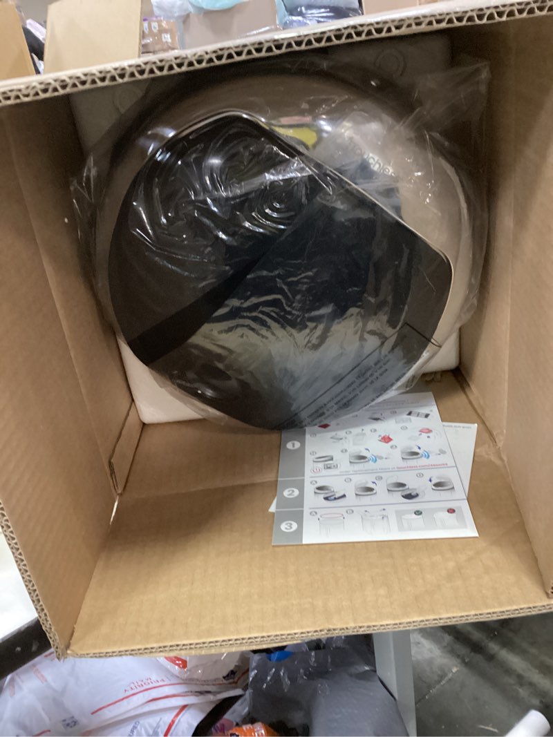 Condition photo showing Good Condition for iTouchless 8 Gallon Touchless Sensor Kitchen Trash Can with Odor Control System, Stainless Steel, Round Garbage Bin for Home or Office