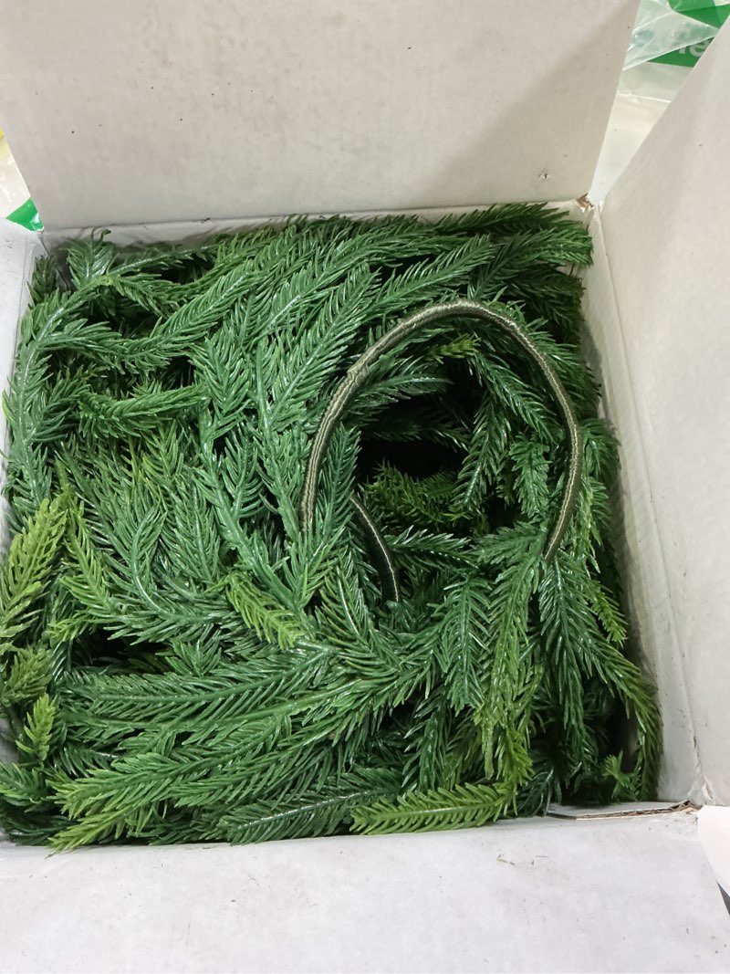 Condition photo showing Good Condition for christmas garland decorations indoor decor: 6 ft artificial realistic pine garland green faux greenery garland for mantle staircase table wall outdoor christmas decorations green 1pc