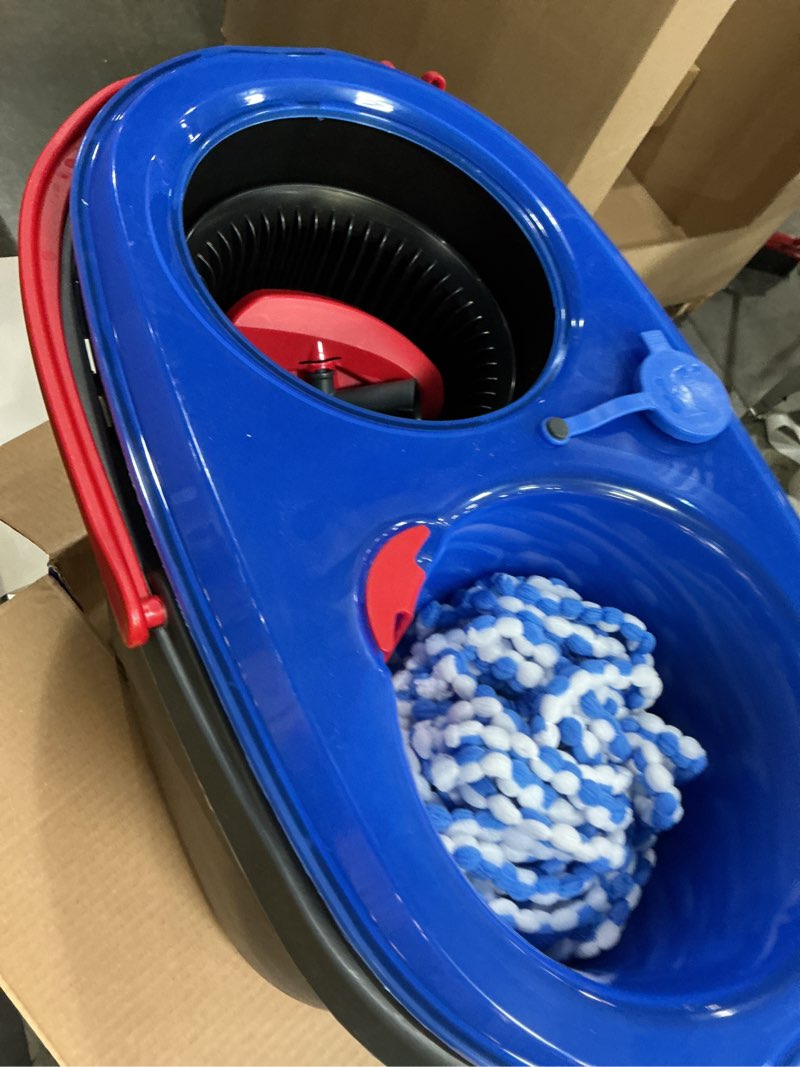 Condition photo showing As Is for o-cedar rinseclean spin mop & bucket system