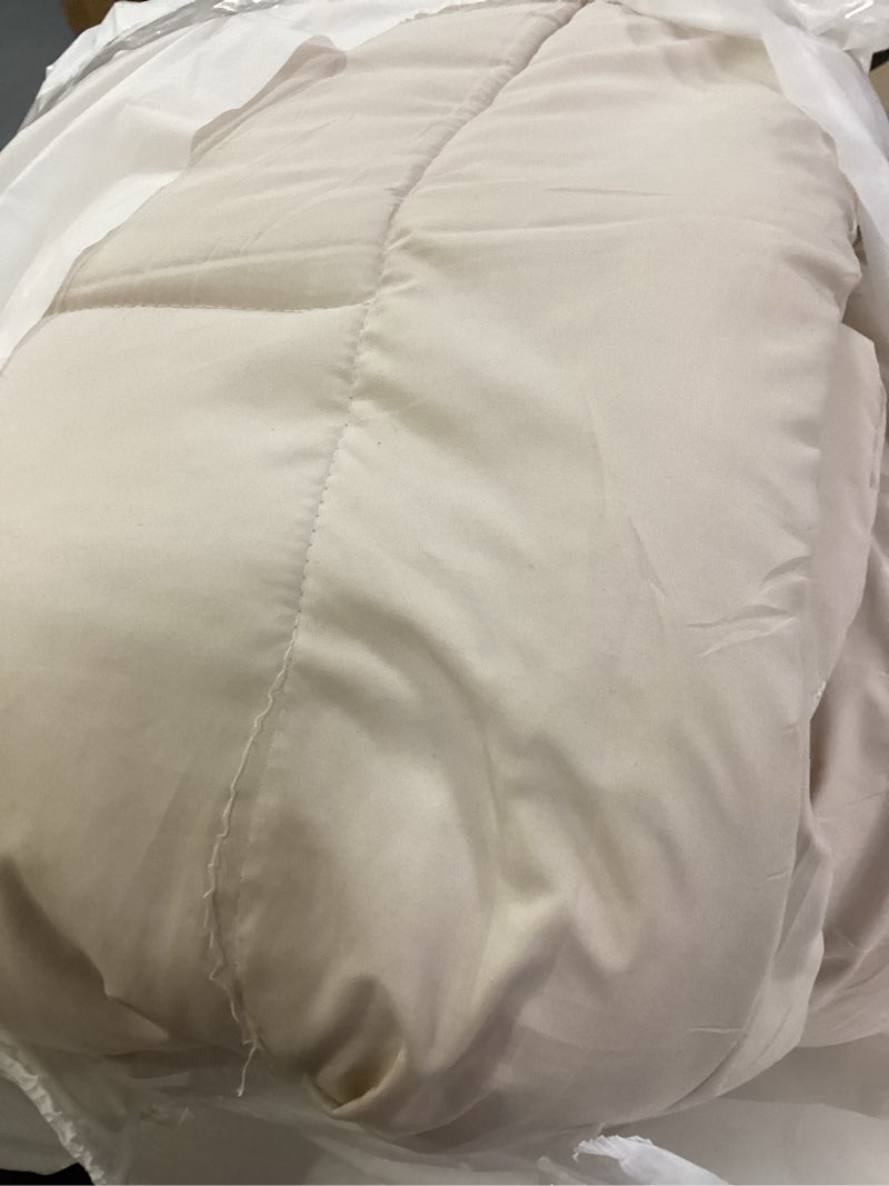 Condition photo showing As Is for Bedsure Queen Size Comforter Set, Linen Soft Prewashed Bedding for All Seasons, 3 Pieces GentleSoft™ Warm Down Alternative Bed Set, 1 Lightweight Comforter (90"x90") and 2 Pillowcases (20"x26") Queen(90"x90") 07 - Linen