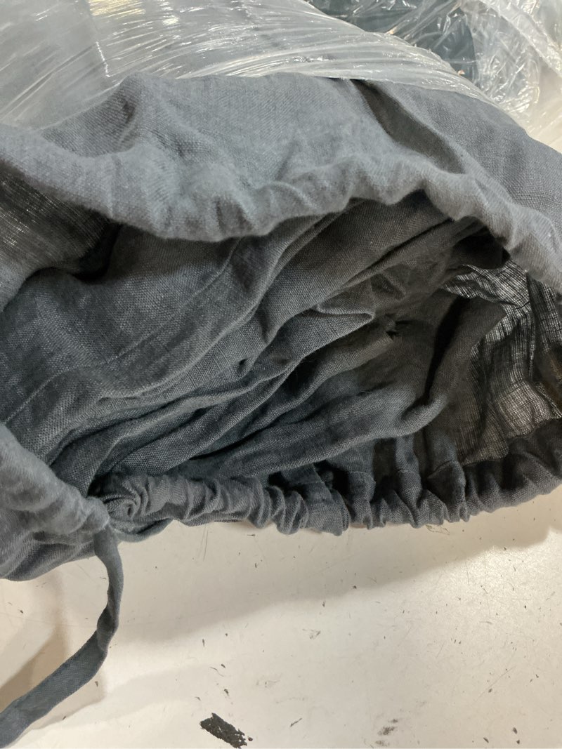 Condition photo showing New/Like New for european linen duvet cover set, king/cal king, nightfall