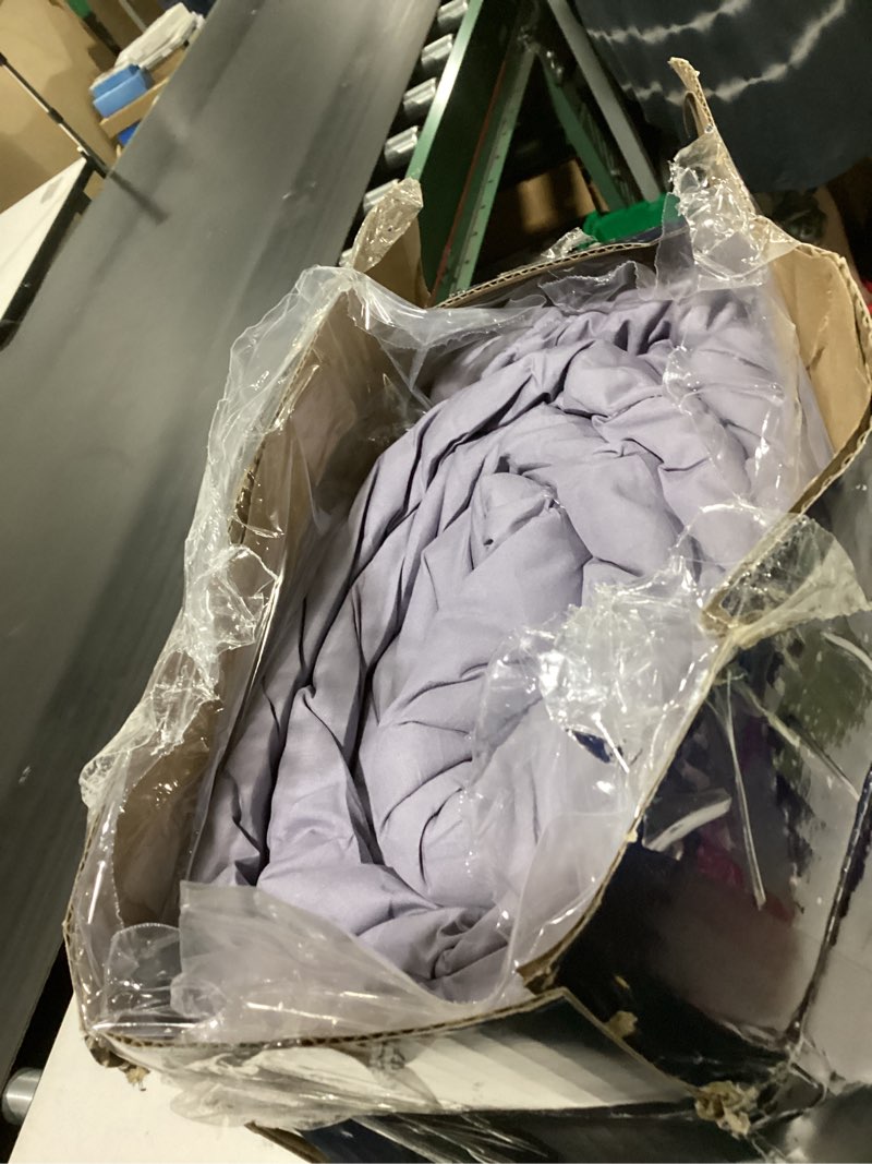 Condition photo showing New/Like New for oversized king size duvet insert 100% cotton down alternative comforter dark gray quilted fluffy duvet insert lightweight all season with 8 corner tabs breathable soft dark gray oversized king