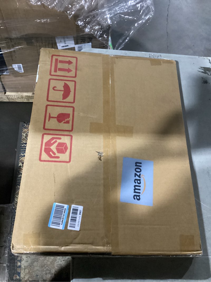 Condition photo showing Good Condition for bathroom mirror for wall with wooden frame,36"x24"solid wood vanity mirror for farmhouse, bathroom, bedroom decor, vertical or horizontal hanging(white) white 36"l x 24"w