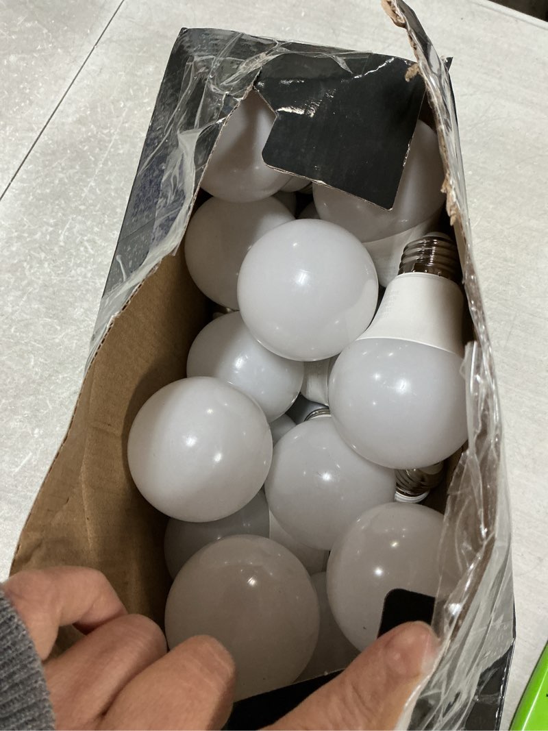 Condition photo showing Good Condition for Energetic 24 Pack LED Light Bulbs 60 Watt Equivalent, A19 Warm White 3000K, E26 Base, Non-Dimmable, 8W 760lm, ETL Listed 3000k Warm White 24 Count (Pack of 1)