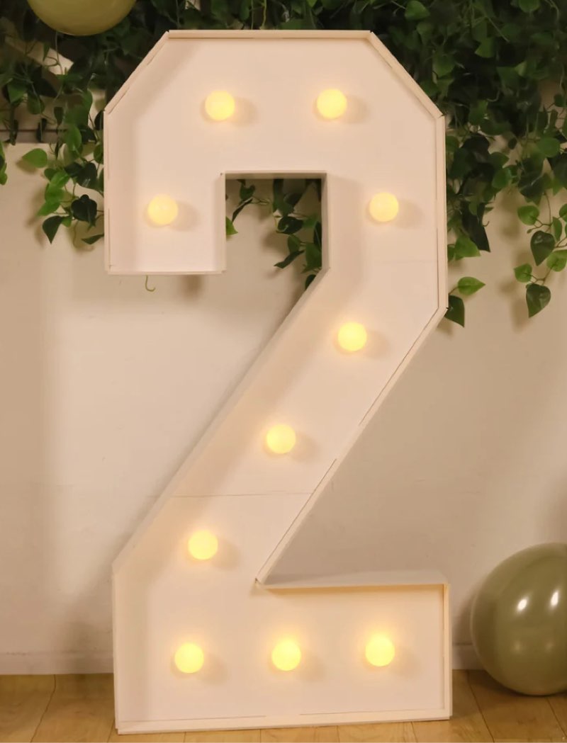 White Foam boards with lights
