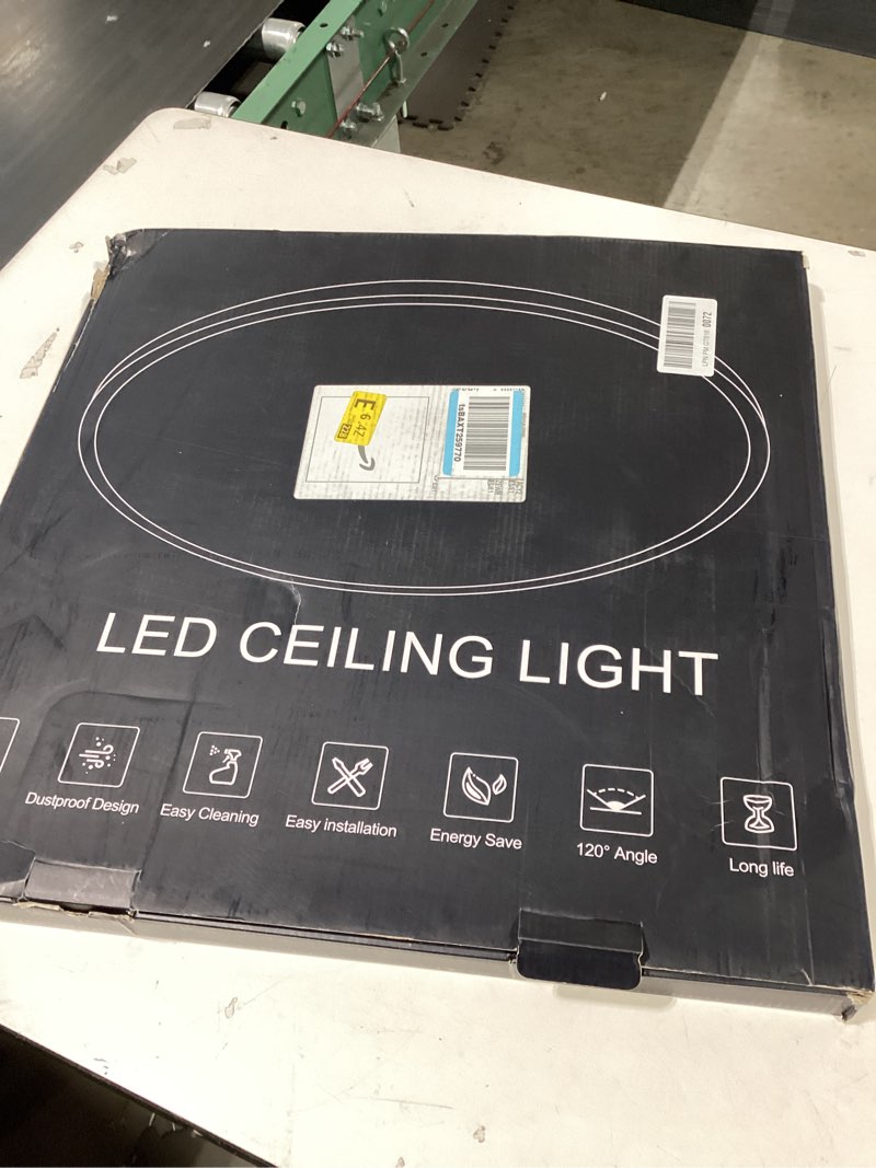 Condition photo showing Good Condition for 20 inch flush mount ceiling light with remote, 45w dimmable led fixture 4500lm, 3000k-6500k adjustable, round ceiling lamp for bedroom, kitchen, living room, dining room, bathroom, white 20 inch white