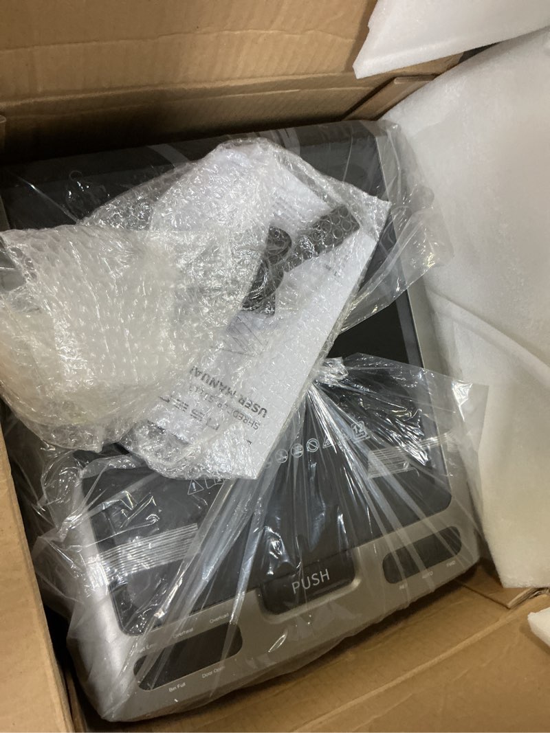 Condition photo showing New/Like New for bonsen 300-sheet auto feed paper shredder, 60 minutes non-stop commercial grade heavy duty shredders for office, 8.1 gallon micro cut document shredder, p-4 security level,58db super quiet (s3113) black