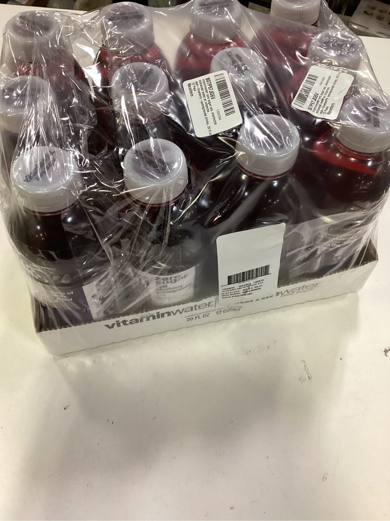 Condition photo showing Good Condition for (Best before:Feb/09/2026)vitaminwater XXX Acai-Blueberry-Pomegranate Zero Sugar, Flavored Water Beverage, 20 fl oz Bottles, 12 Pack Zero Sugar XXX Açai Blueberry Pomegranate 20.05 Fl Oz (Pack of 12)