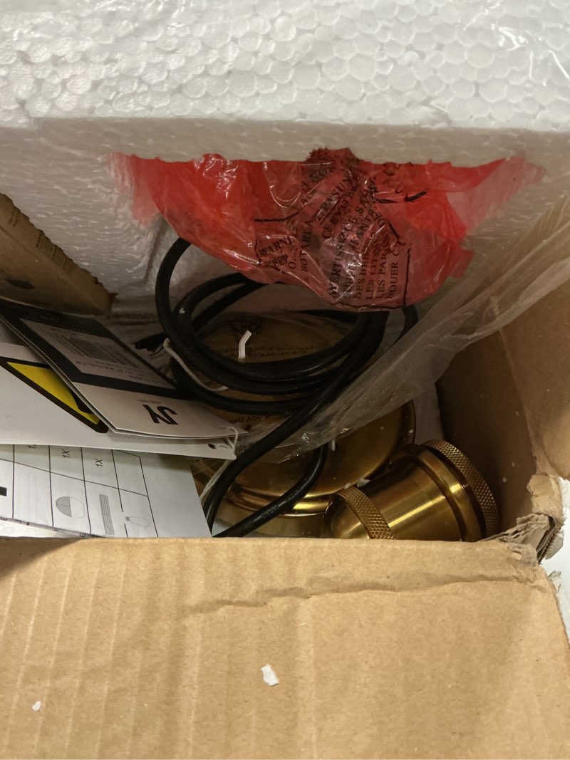 Condition photo showing Good Condition for JONATHAN Y JYL3513A Nixon 7.5" Adjustable Drop Globe Metal/Glass LED Pendant Contemporary Transitional Dimmable Dining Room Living Room Kitchen Foyer Bedroom Hallway, Brass Gold/Black Single