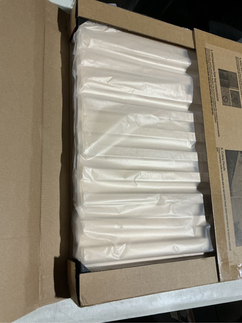 Condition photo showing Good Condition for art3d slat wall panel, 3d fluted textured panel 12-tile 19.7 x 19.7in. - oak 19.7 x 19.7in. square - oak 12