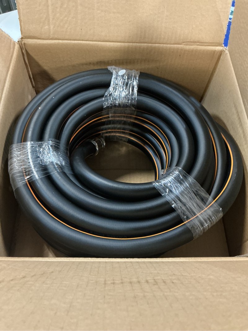Condition photo showing Good Condition for giraffe tools garden hose 5/8", custom length, heavy duty, no kink, flexible, rubber garden hose, leakproof water hose, 600 burst psi, 50ft male to female hose