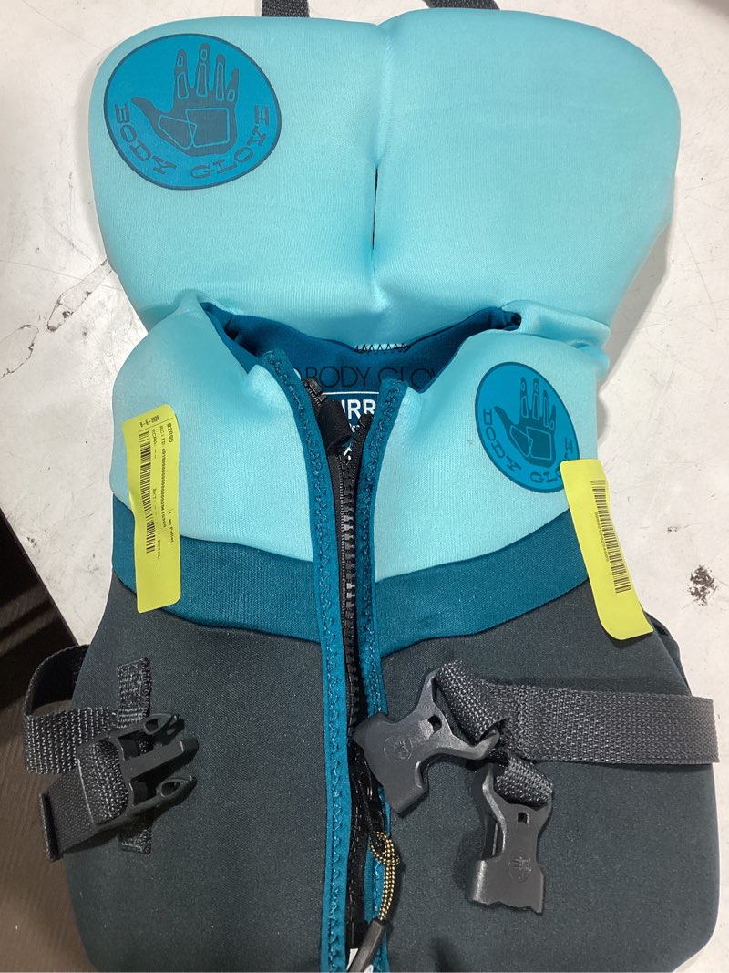 Condition photo showing As Is for o'brien womens flex v-back ltd life jacket - us coast guard approved level 70 buoyancy - water sports activity including boating, paddle, skiing, surfing & swimming