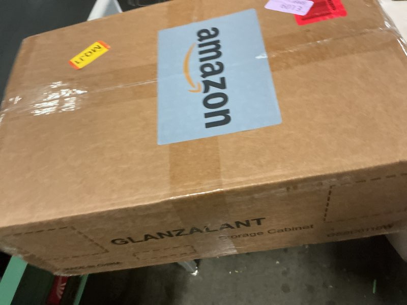 Condition photo showing New/Like New for Bathroom Cabinet with 2 Doors, 7.3 x 9.8 x 40.4 Inches, Small Freestanding Storage Cabinet with Adjustable Shelf, Floor Cabinet for Small Spaces, Bathroom, Entrances, Kitchen, White