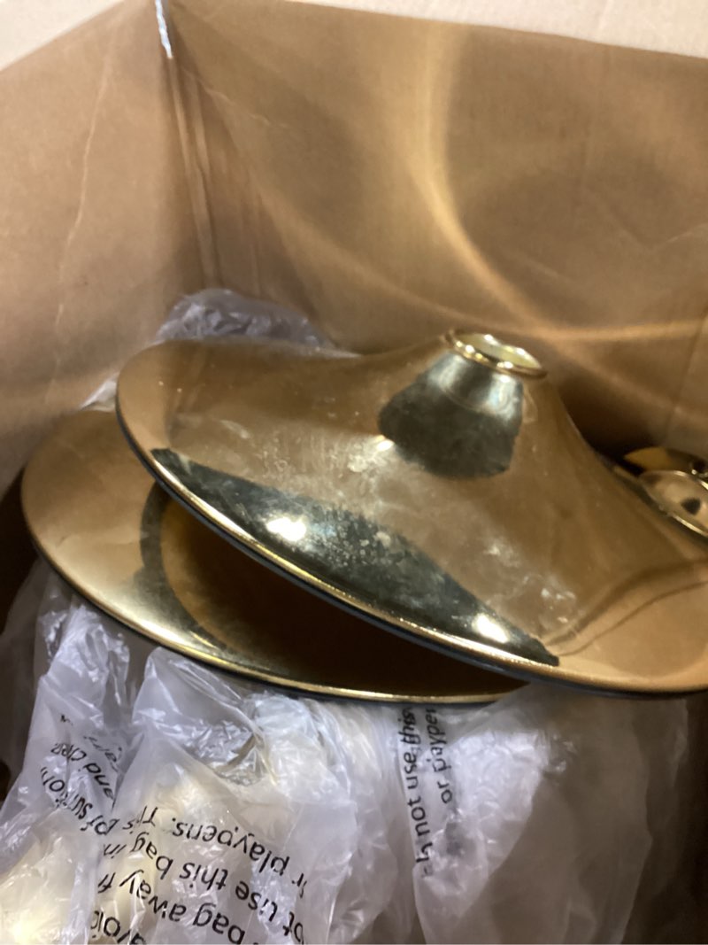 Condition photo showing Good Condition for Adjustable Bar Stools Set of 2, Backless Swivel Round Counter & Bar Height Chairs, Modern Gold Metal Frame Barstools for Kitchen Island, Dining Room, Home Bar, Gold