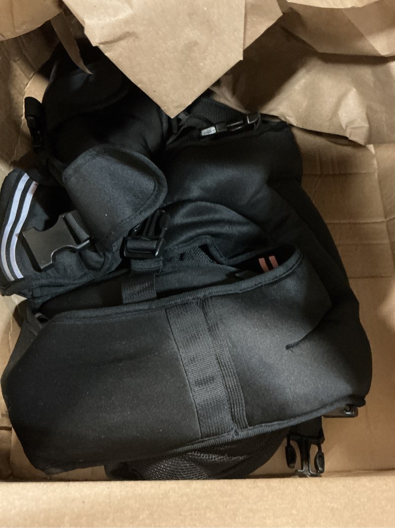 Condition photo showing As Is for weighted vest, 12lbs/16lbs/20lbs/30lbs/40lbs odorless, 6 straps size adjustable for woman men, running, walking, jogging, workout strength training (weight not adjustable) black 40 lb