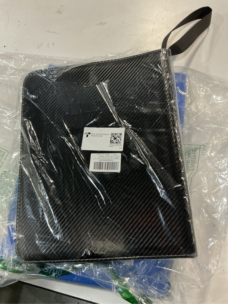 Condition photo showing Good Condition for 9 Pocket Card Binder, Premium Zip Trading Card Binder, 720 Double Sided Pocket PU Collection Binder, Collector Album, Card Folder for MTG, TCG, Sports Cards, (Black) 9 Pocket 720 Carbon Black