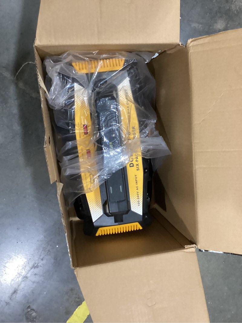 Condition photo showing Good Condition for super battery charger for dewalt 20v battery, 6-ports simultaneous rapid charger station compatible with dewalt 20v lithium ion battery and tools dcb104 charger