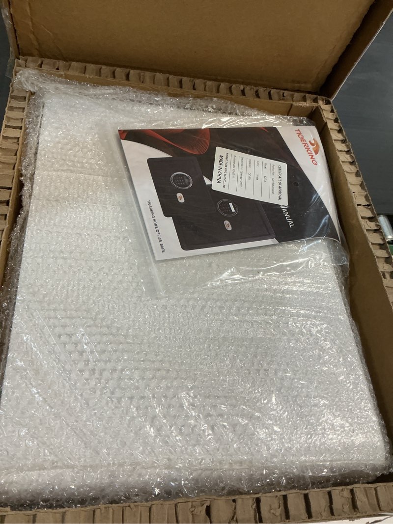 Condition photo showing Good Condition for TIGERKING 1.2 Cu Ft Small Safe Box, White Security Safe with Digital Keypad, 2-Bolt Anti-Theft Locking Bolts, Removable Shelf, Easy Setup for Closet, Apartment, Dorm, Home Office LK-WHITE