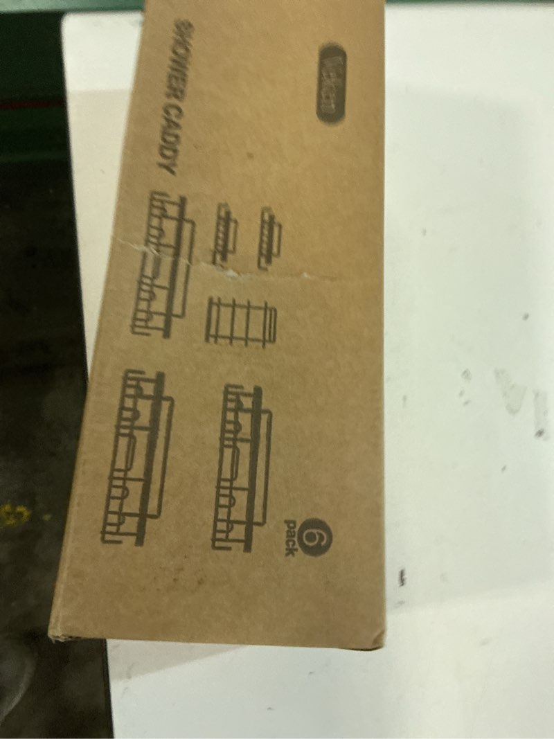 Condition photo showing New/Like New for Veken 6-Pack Rustproof & Waterproof Shower Caddy, Adhesive Shelves Rack, Large Capacity Bathroom, College Dorm & Apartment Organizers, No-Drill Wall Mount Living Room & Bedroom Decor, Light Grey E. Light Grey 6-Piece Set for Master Bathroom(Rustproof Upgrade)