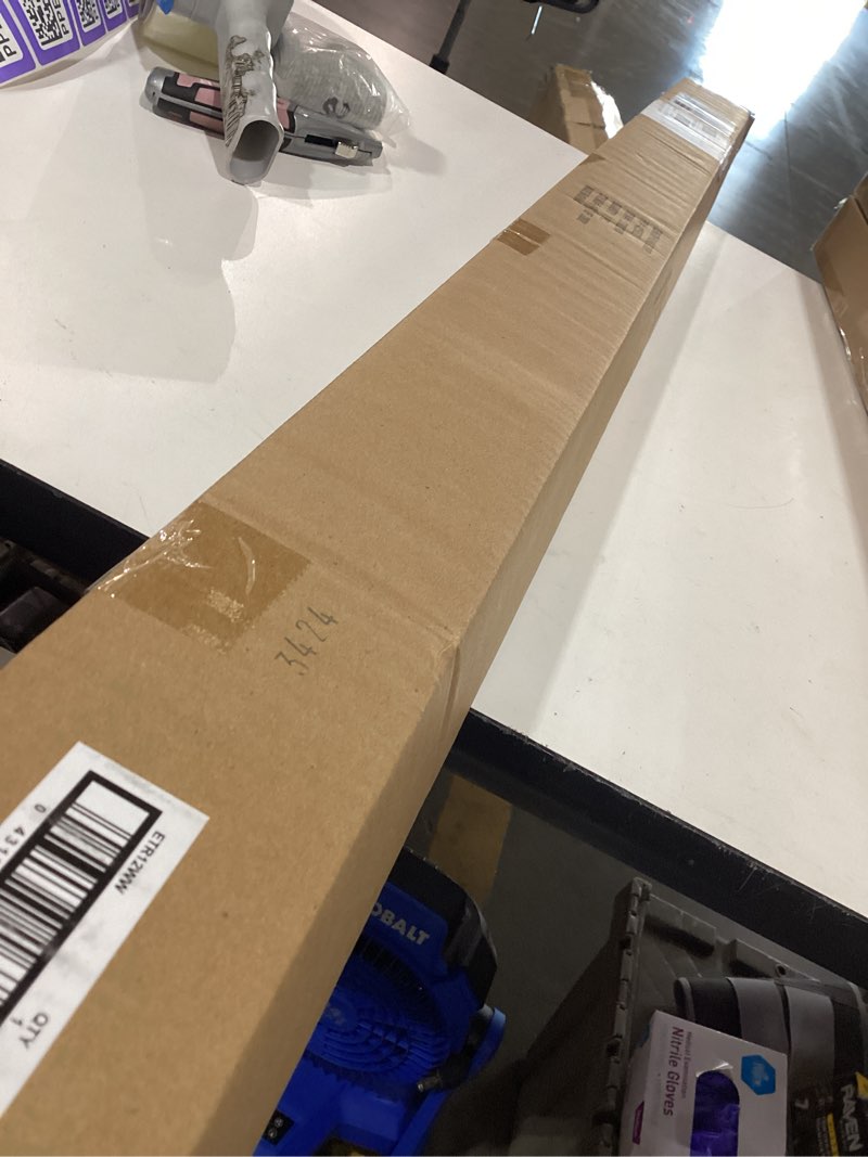 Condition photo showing New/Like New for zenna home adjustable curtain tension rod, no drill expandable tension window rod, easy installation, rental friendly, 51 - 120 inches, white white 51" to 120"
