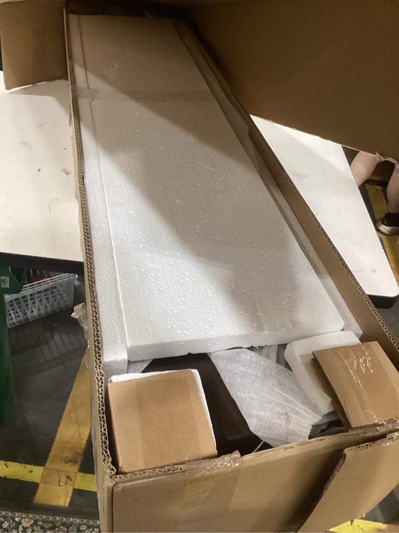 Condition photo showing New/Like New for mantelsdirect dakota 48 inch fireplace mantel shelf, box-constructed pine wood shelf with 9" depth, coffee bean floating mantel shelf, sturdy 48 x 5.5-inch wood floating shelf coffee bean 48 x 5.5 inch