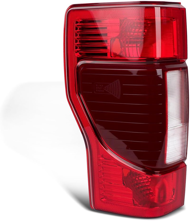 tail lights with blind spot compatible with ford f250 f350 2020 2021 2022 super duty halogen rear brake lamp signal assembly oe:lc3z13405a (left driver side)