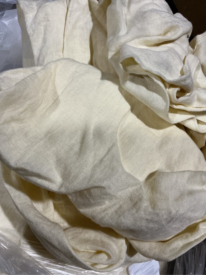 Condition photo showing As Is for sheet set, king, butter