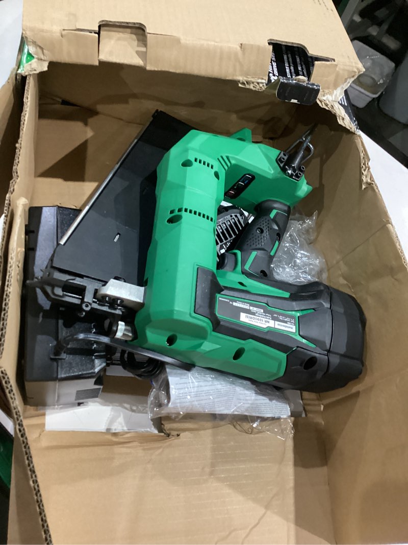 Condition photo showing As Is for metabo hpt 3-1/2-in 21-degree cordless framing nailer (battery and charger included)