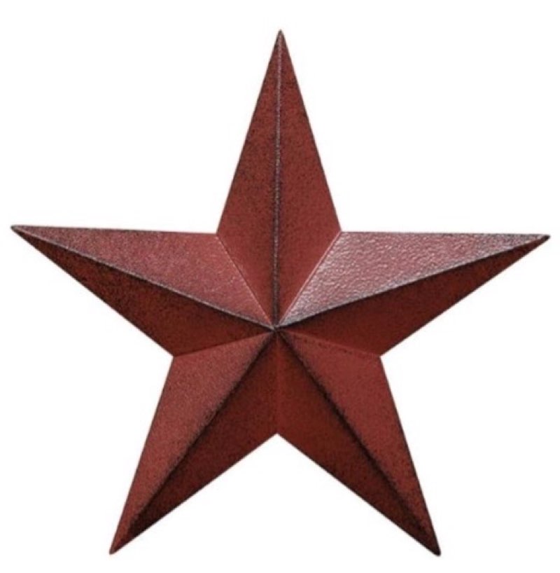 cwi gifts barn star wall decor, 18-inch, burgundy 18 in