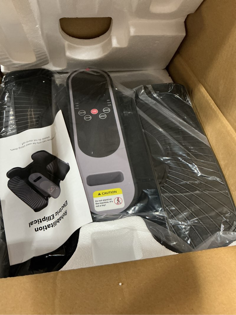 Condition photo showing New/Like New for under desk elliptical machine for senior mini elliptical leg exerciser with remote quiet portable electric seated foot pedal exerciser for home office small