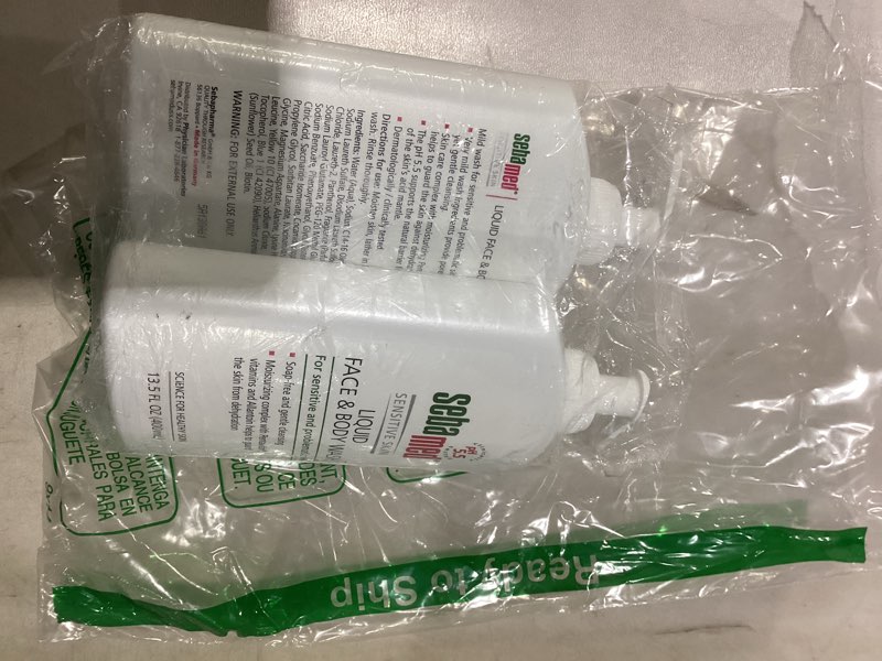 Condition photo showing As Is for SEBAMED Liquid Face & Body Wash with Pump, 400ml, 2 Pack