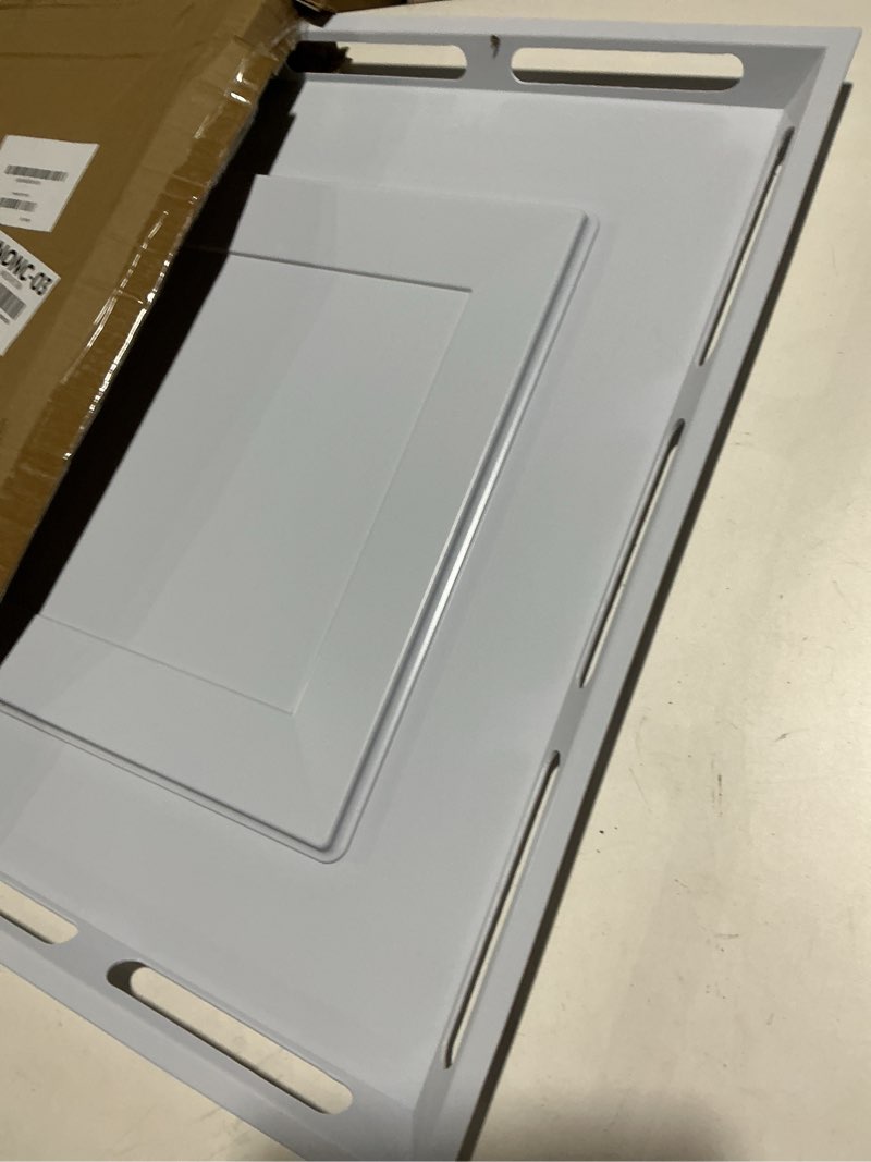 Condition photo showing Good Condition for 4-way ceiling air diverter 24"x24", air diverter for 2'x2' ceiling grid, tool-free installation, airflow redirector for offices, classrooms, and commercial spaces white- 1 pc