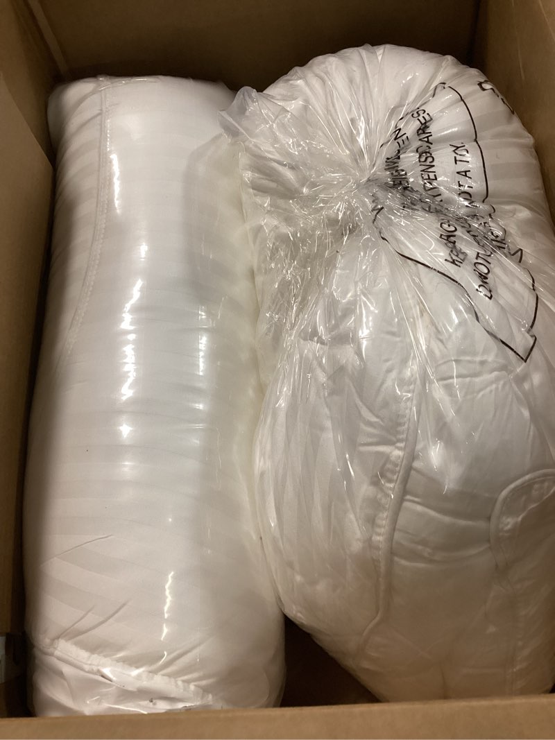 Condition photo showing Good Condition for Beckham Hotel Collection Bed Pillows Standard/Queen Size Set of 2 - Original Soft Down Alternative Pillow for Sleeping - Soft Support for Back, Stomach or Side Sleepers Queen / Standard White
