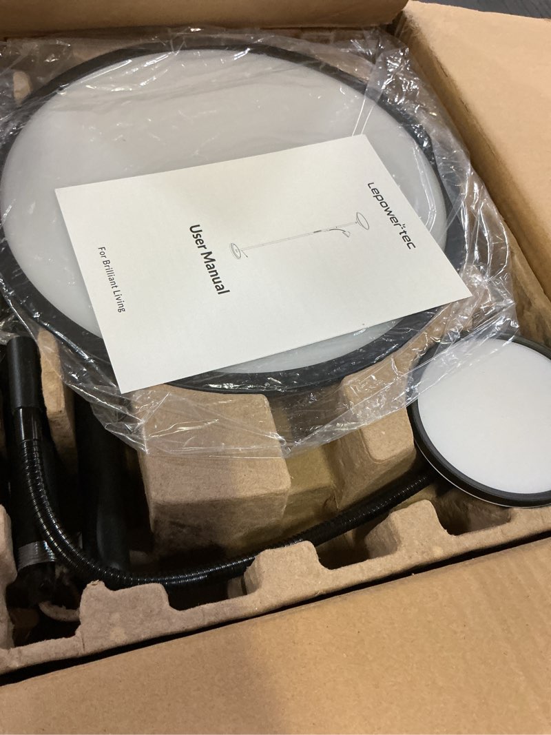 Condition photo showing Good Condition for Floor Lamp, Bright Standing Lamp with Wall Switch and Remote, 60 Lighting Effects Led Reading Lamp, Torchiere Corner Floor Lamp for Living Room, Bedroom, Office