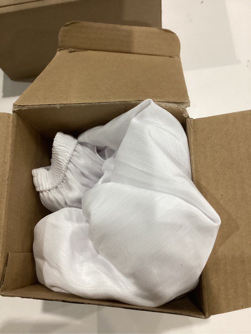 Condition photo showing Good Condition for Biscaynebay Wrap Around Bed Skirts for Queen Beds 22" Long Drop, White Adjustable Elastic Dust Ruffles Easy Fit Wrinkle Resistant Silky Luxurious Fabric Machine Washable Queen-22" Drop White